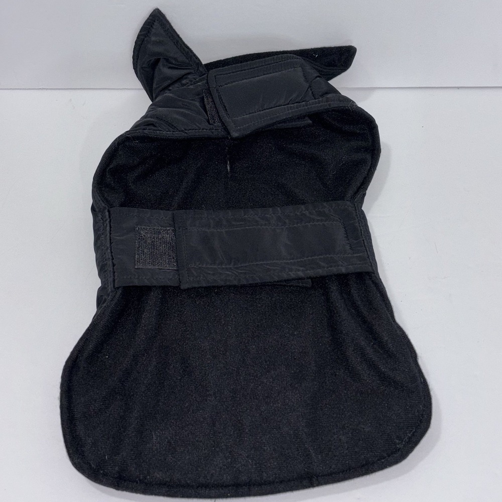 Winter Dog Coat Size Medium Black Dog Jacket Hook And Loop Closure - Picture 2 of 4